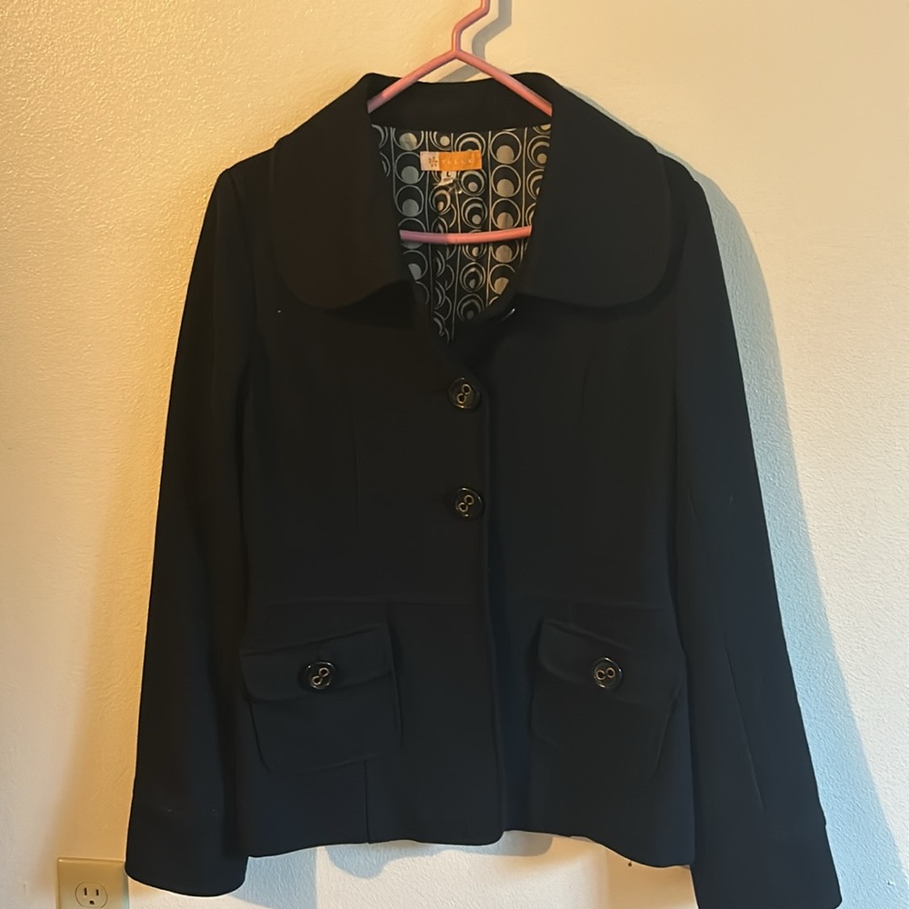Tulle Black Pea Coat